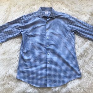 BROOKS BROS‎ 346 SLIM FIT CHECK PLAID BUTTON DOWN